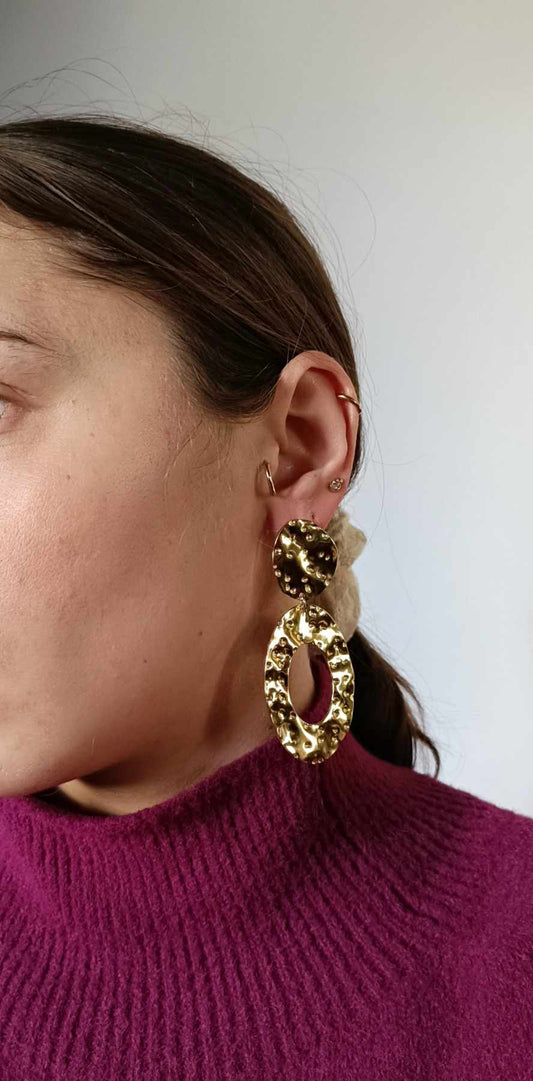Boucles d'oreilles en acier inoxydable - Mireille