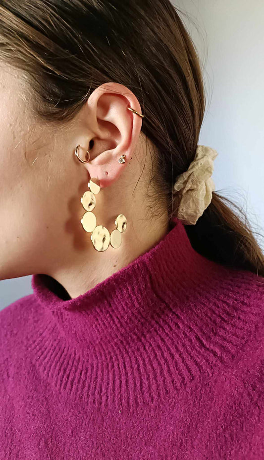 Boucles d'oreilles en acier inoxydable - Feliz