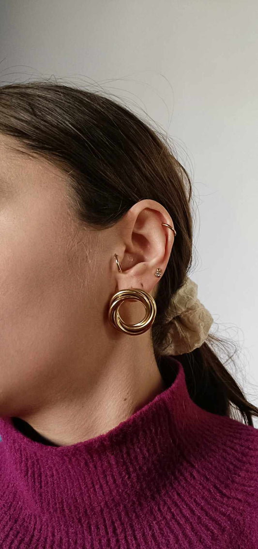 Boucles d'oreilles en acier inoxydable - Héléna