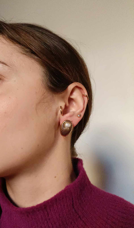 Boucles d'oreilles en acier inoxydable - Nino