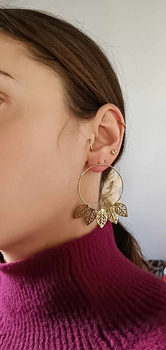 Boucles d'oreilles en acier inoxydable - Maloé