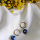 Boucles d'oreilles en acier inoxydable  - Sidonie lapis lazuli
