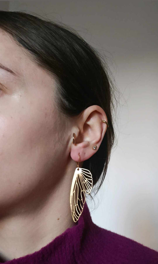 Boucles d'oreilles en acier inoxydable - Butterflies