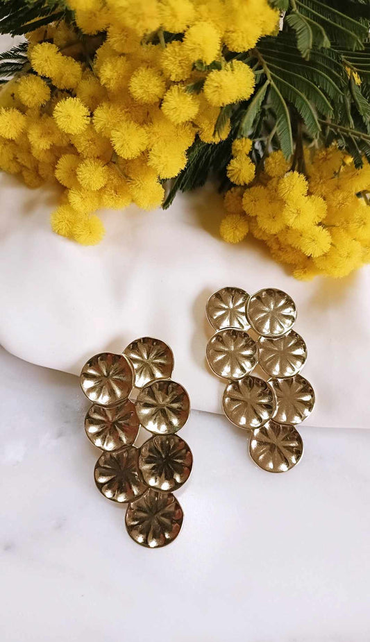 Boucles d'oreilles en acier inoxydable- Bloom