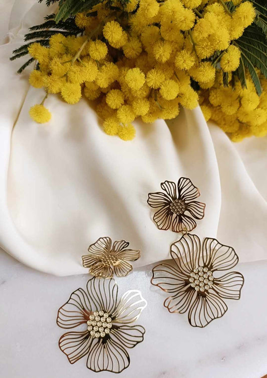 Boucles d'oreilles en acier inoxydable - Nausica