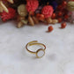 Bague en acier inoxydable et pierre de nacre - Tina