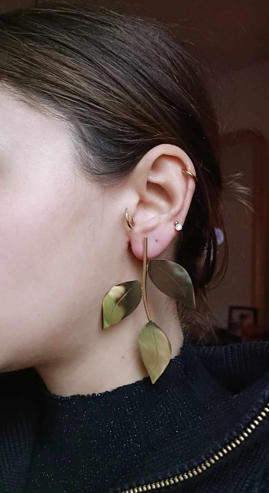 Boucles d'oreilles en acier inoxydable - Léana