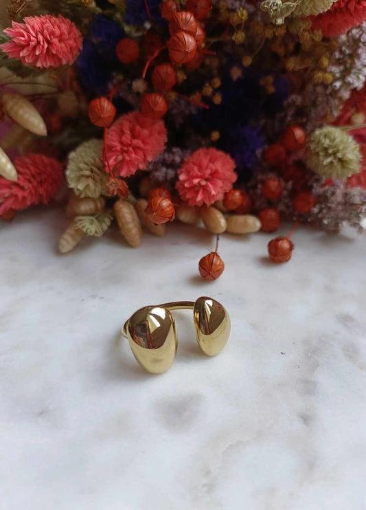 Bague en acier inoxydable - Wavy