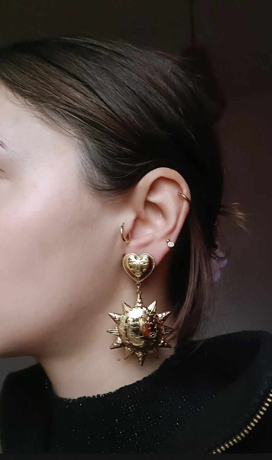 Boucles d'oreilles en acier inoxydable - Sunny
