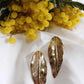 Boucles d'oreilles en acier inoxydable - Plume
