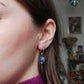 Boucles d'oreilles en acier inoxydable  - Sidonie lapis lazuli