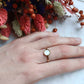 Bague en acier inoxydable et pierre de nacre - Tina