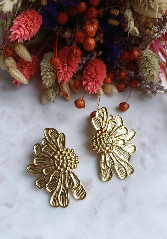 Boucles d'oreilles en acier inoxydable - Henriette