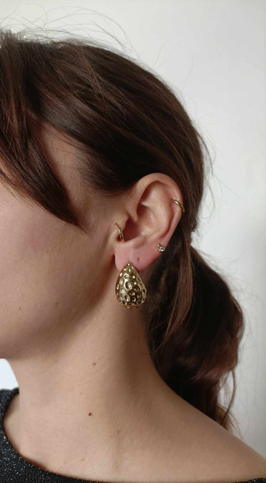Boucles d'oreille en acier inoxydable - Bonnie