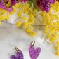 Boucles d'oreilles en acier inoxydable et résine glitter -  Coeur