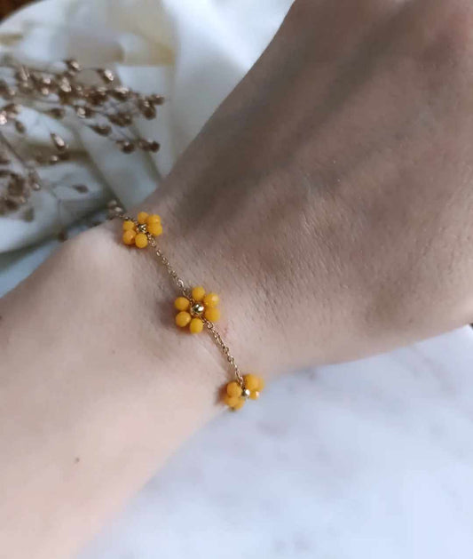 Bracelet en acier inoxydable - Flower color