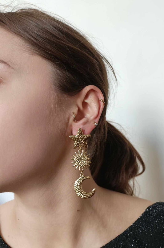 Boucles d'oreille en acier inoxydable - Mystic