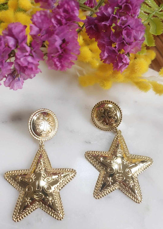 Boucles d'oreilles en acier inoxydable - Stars