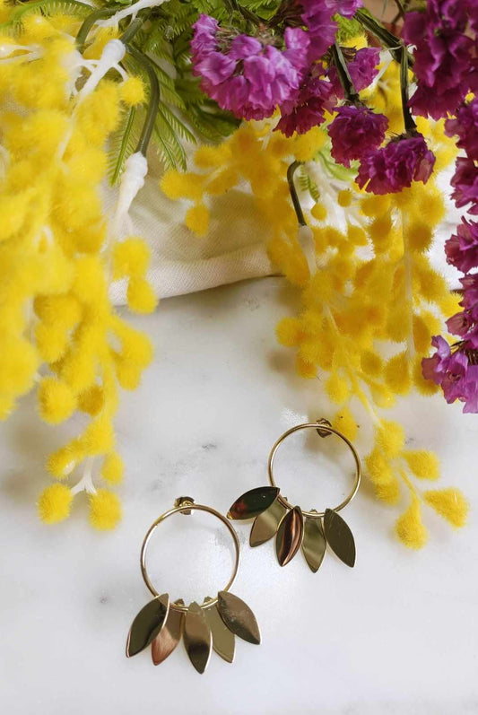 Boucles d'oreille en acier inoxydable - Margaux