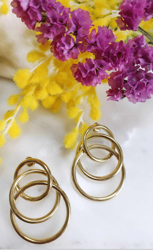 Boucles d'oreilles en acier inoxydable - Bobbie