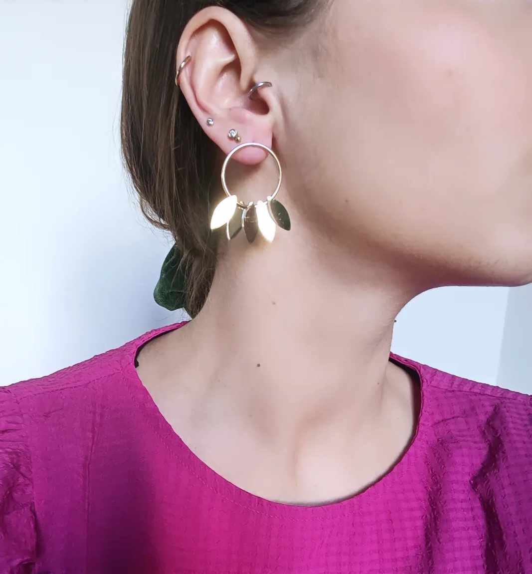 Boucles d'oreille en acier inoxydable - Margaux