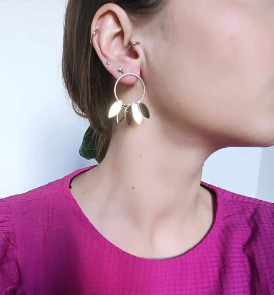 Boucles d'oreille en acier inoxydable - Margaux