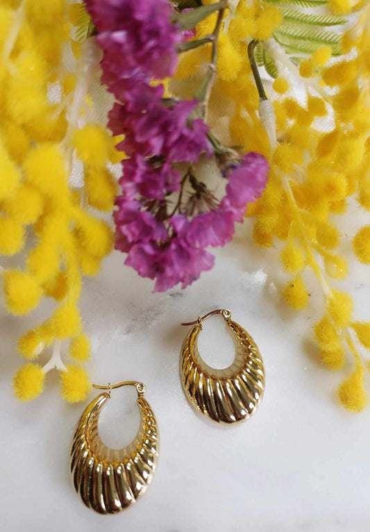 Boucles d'oreille en acier inoxydable - Ina