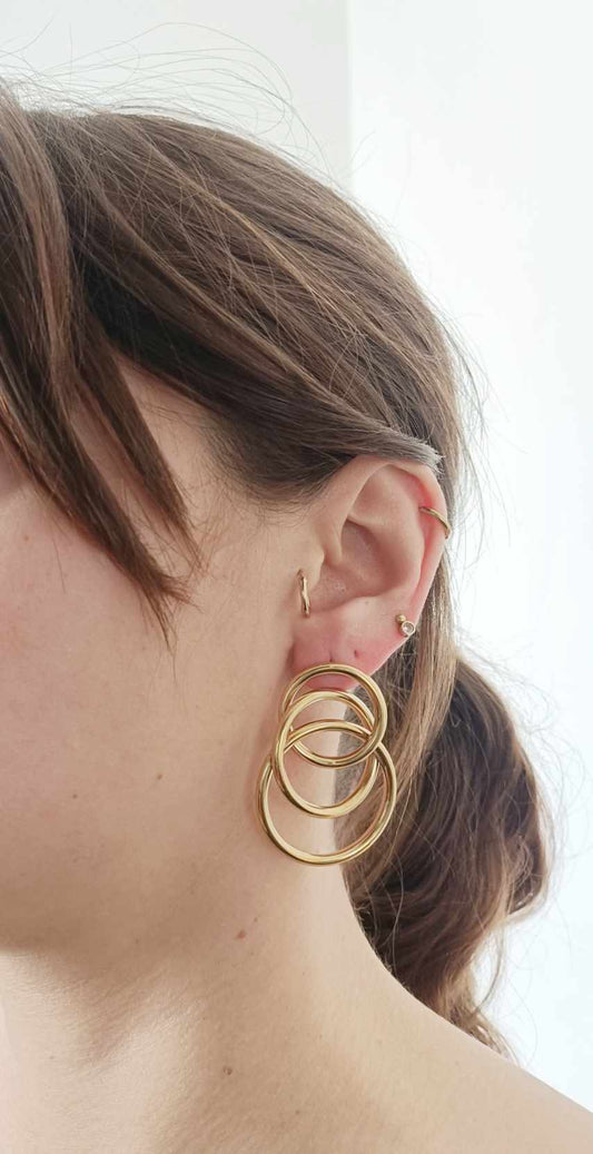 Boucles d'oreilles en acier inoxydable - Bobbie
