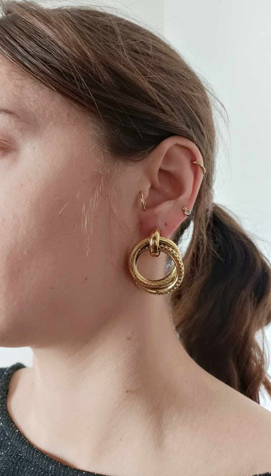 Boucles d'oreilles en acier inoxydable - Berthe