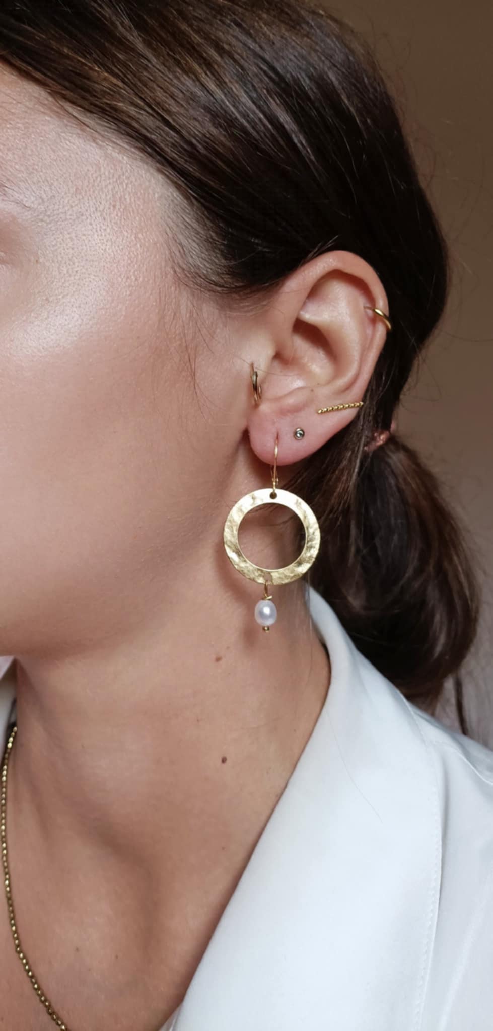 Boucles d'oreilles en acier inoxydable - Siné