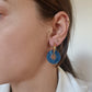 Boucles d'oreilles en acier inoxydable et résine - Ninette