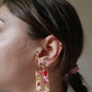 Boucles d'oreilles en acier inoxydable et résine - Colette