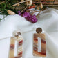 Boucles d'oreilles en acier inoxydable et résine - Colette