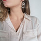 Boucles d'oreilles en laiton doré et acier inoxydable - Modèle Céleste