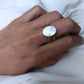 Bague en acier inoxydable et nacre - Loulou