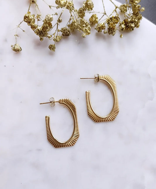 Boucles d'oreilles en acier inoxydable - Connie