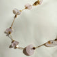 Bracelet en acier inoxydable et quartz rose - Lolita