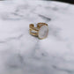 Bague en acier inoxydable et nacre - Loulou