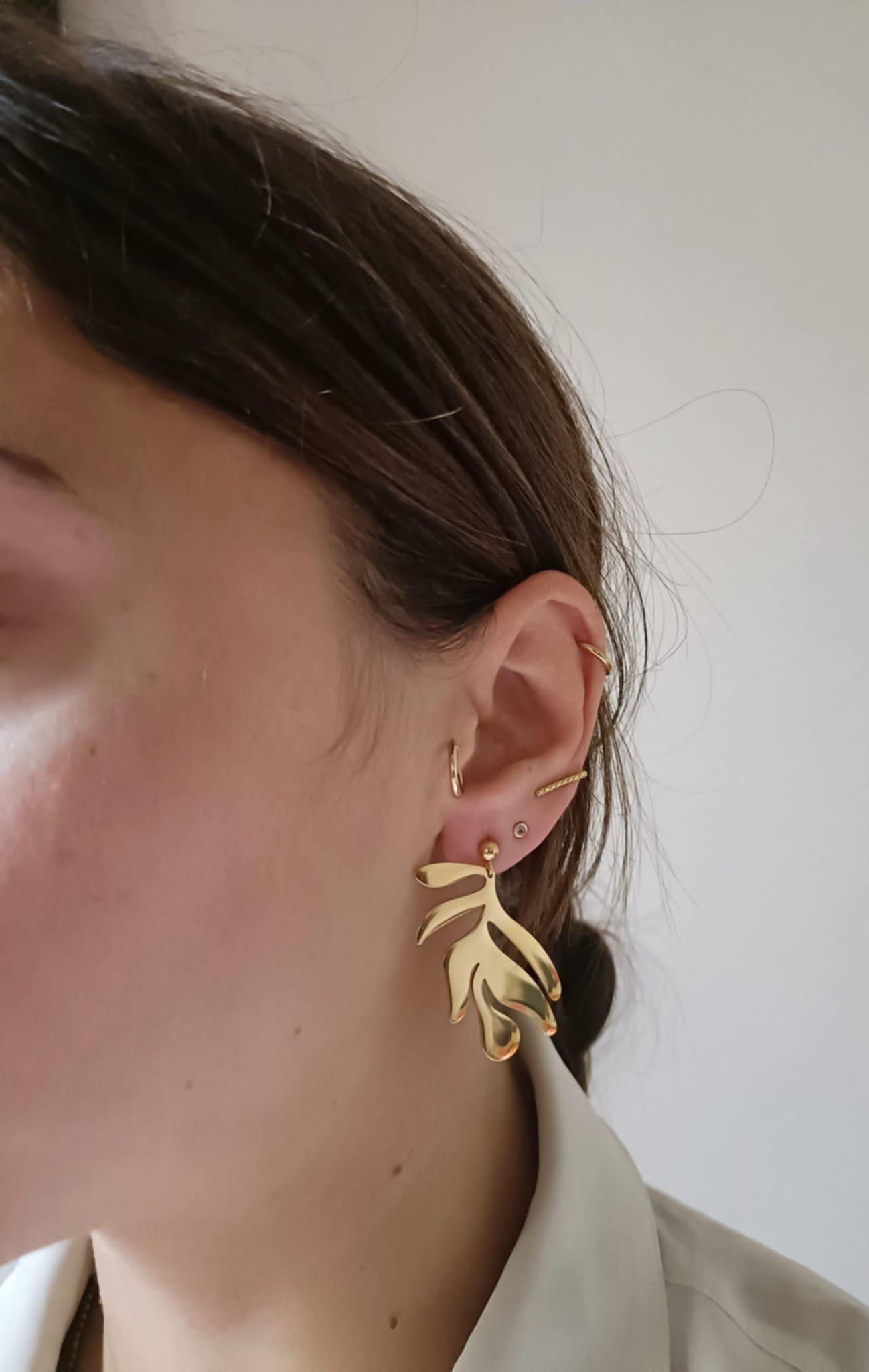 Boucles d'oreilles en acier inoxydable - Connie