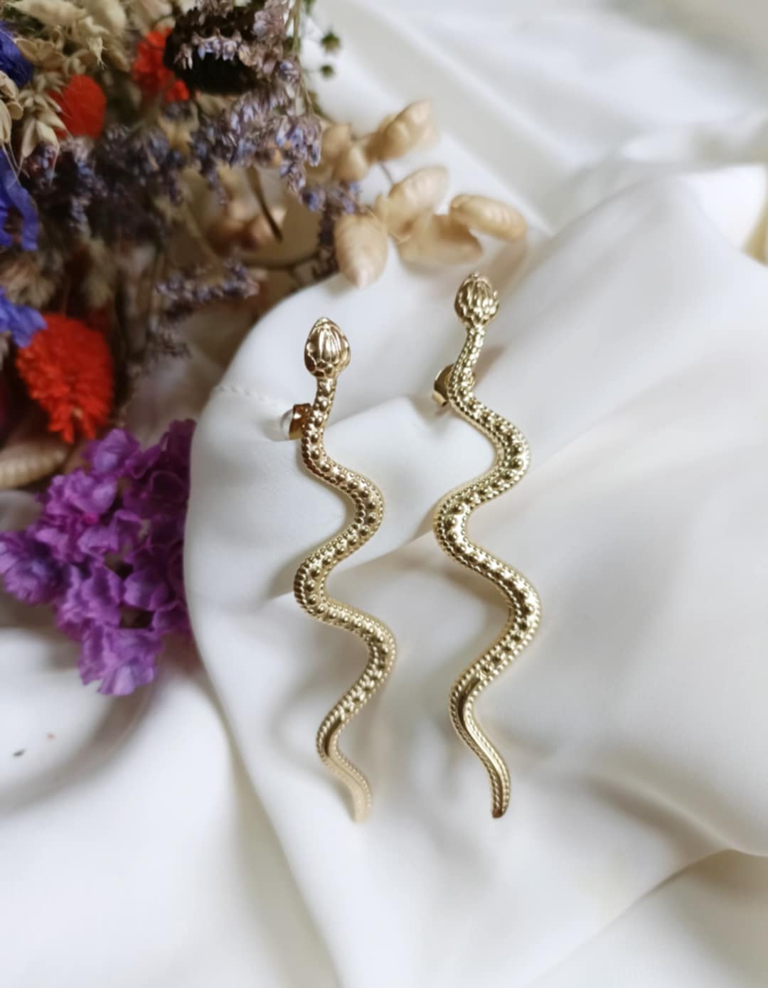 Boucles d'oreilles en acier inoxydable - Sirine