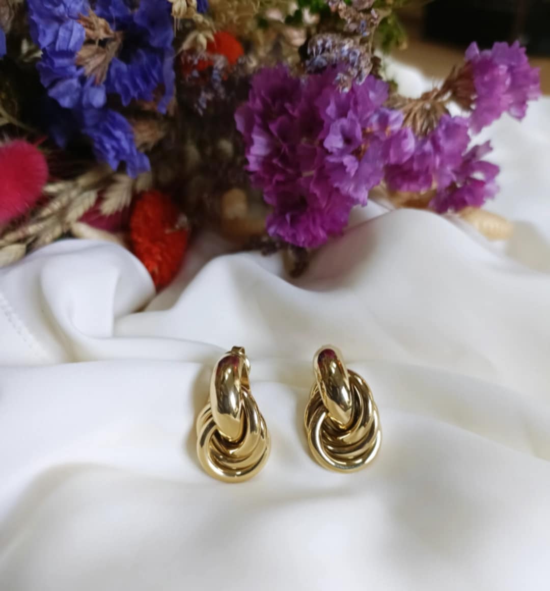 Boucles d'oreille en acier inoxydable - Margaux