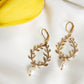Boucles d'oreilles en laiton doré à l'or fin - Laurianne