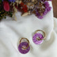 Boucles d'oreilles en acier inoxydable et résine - Ninette