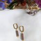 Boucles d'oreilles en acier inoxydable - Sacha pierre semi précieuse sugilite