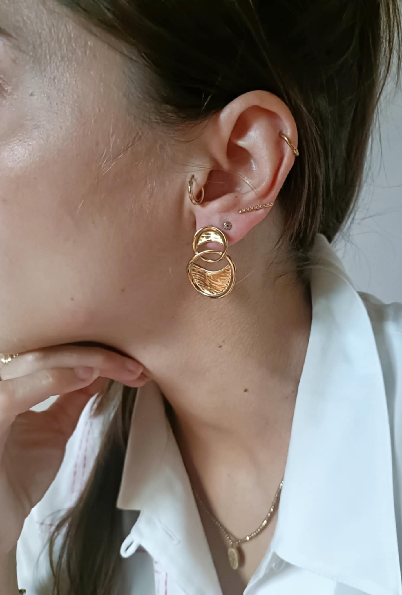 Boucles d'oreilles en acier inoxydable - Ania