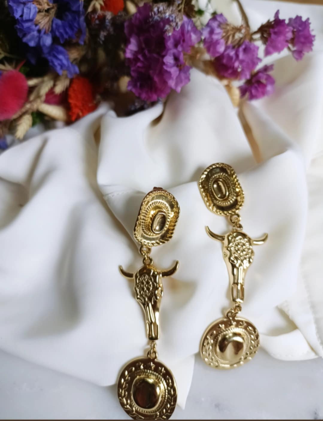 Boucles d'oreilles en acier inoxydable - Bobbie