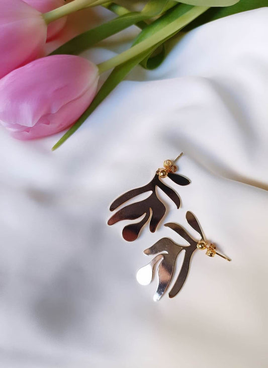 Boucles d'oreilles acier inoxydable - Modèle Jungle