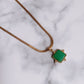 Collier en acier inoxydable - Claire agate verte