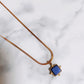 Collier en acier inoxydable - Claire Lapis lazuli