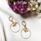 Boucles d'oreilles en acier inoxydable et laiton doré à l'or fin - Modèle Abee